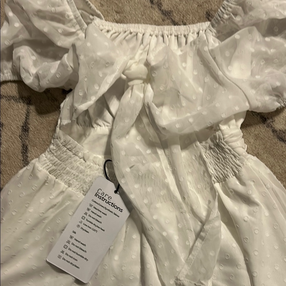 White Kids Dress - Picture 7 of 11